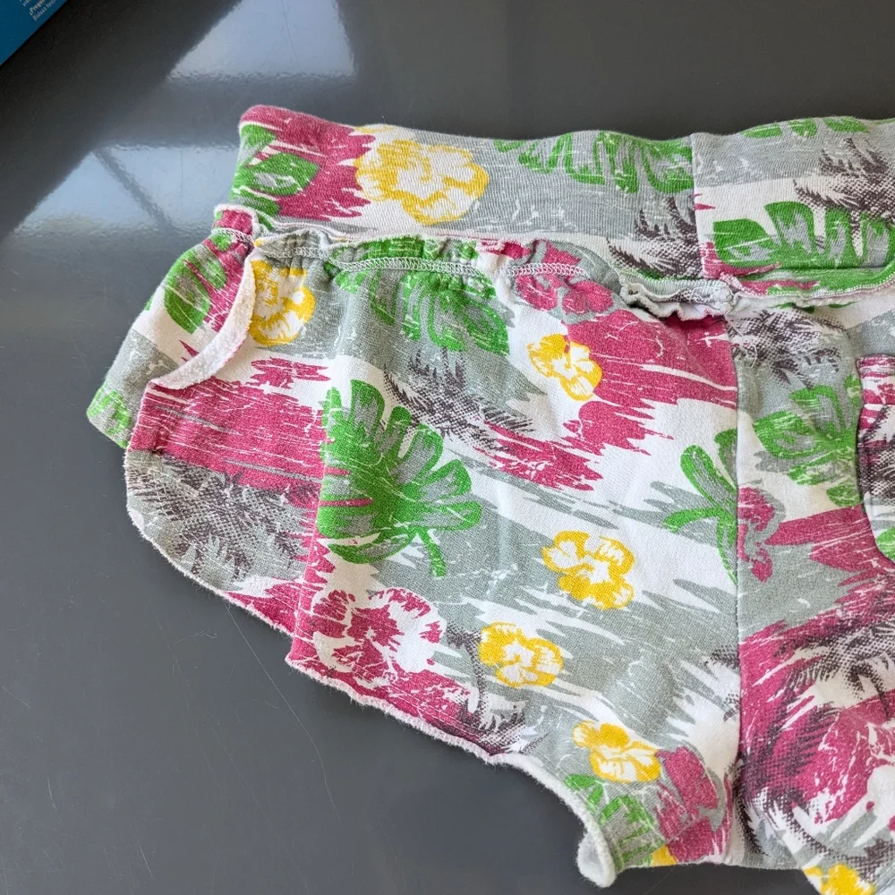 Y2k No‎ Boundaries Tropical Micromini Sweat Shorts Low rise